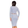 Elegantný set crop top a sukne M369 Grey