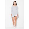 Šedé elegantné elastické šaty K284 Grey (Veľkosť L)