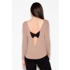 Blúzka s hlbokým výstrihom na chrbte VT010 Mocca