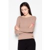 Blúzka s hlbokým výstrihom na chrbte VT010 Mocca