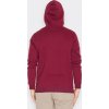 Vínová bavlnená mikina s kapucňou
