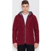 Vínová prešívaná bunda s kapucňou