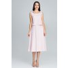 Svetloružový Set elegantnej sukne a top