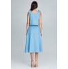 Svetlo modrý Set elegantnej sukne a top