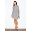 Tmavo sivé bavlnené šaty M334 Dark grey