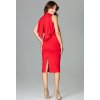 Šaty s ľahkým plášťom K480 Red