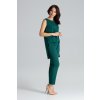 Zelený dámsky set s asymetrickým topom