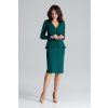 Zelené šaty s golierom K491 Green