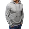 Šedá pánska mikina s kapucňou