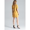 Horčicové šaty s výstrihom M634 Mustard
