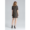 Olivové šaty s výstrihom M634 Olive