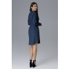 Modré šaty v štýle košele M630 Navy