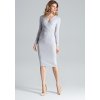 Šedé pletené šaty M637 Grey
