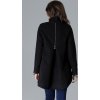 Čierny asymetrický kabát