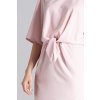 Ružové šaty s viazaním