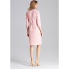 Ružové šaty s opaskom