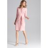 Ružové šaty s opaskom