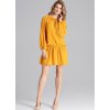 Horčicové krátke šaty