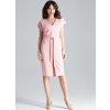 Ružové šaty s rozpárkom