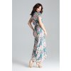 Dlhé šaty s kvetinovým vzorom a rozpárkom