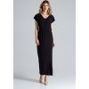 Čierne dlhé šaty M668 Black