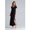 Čierne dlhé šaty M668 Black