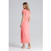Ružové dlhé šaty M668 Coral