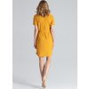 Horčicové krátke šaty M669 Mustard