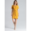 Horčicové krátke šaty M669 Mustard