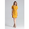 Horčicové krátke šaty M669 Mustard