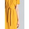 Horčicové krátke šaty M669 Mustard