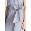 Elegantné šaty s opaskom M674 Gray