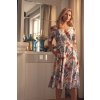 Elegantné šaty s kvetinovým vzorom M673 Pattern