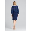 Elegantná sukňa rovného strihu M688 Navy