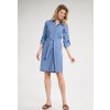 Dámske modré šaty na gombíky