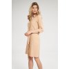Dámske béžové šaty na gombíky