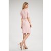 Dámske svetlo ružové šaty s gombíkmi