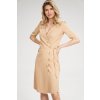 Dámske béžové šaty s gombíkmi