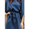 Elegantné šaty NICOLA s pásikom - modré