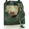 MARCO MAZZINI Tmavozelená dámska kožená shopper kabelka