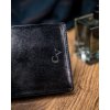 Pánska čierna kožená peňaženka Cavaldi B014