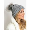 Šedá dámska čiapka so strapcom