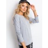 Dámske šedé tričko na zaviazanie v páse