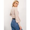 Dámska béžová blúzka s balónovými rukávmi