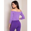 Dámsky fialový top s odhalenými ramenami