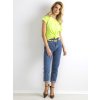 Dámske neónovo žlté tričko