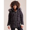 Dámska čierna zimná bunda s vreckami