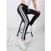 Dámske čierne tepláky s pruhmi (Veľkosť S)