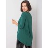 Dámske tmavo zelené tričko s predĺženým chrbtom