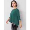 Dámske tmavo zelené tričko s predĺženým chrbtom